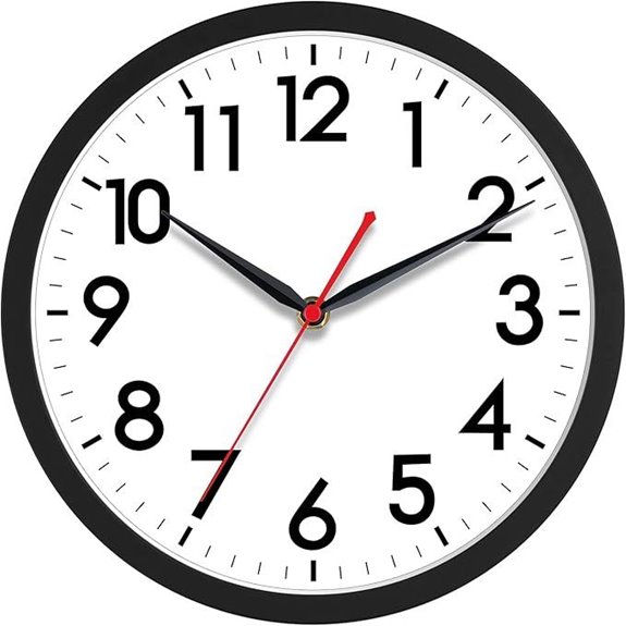 10 inch silent wall clock
