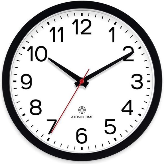 12 inch atomic black clock