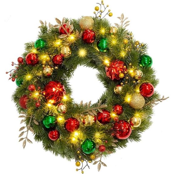 16 led christmas wreath