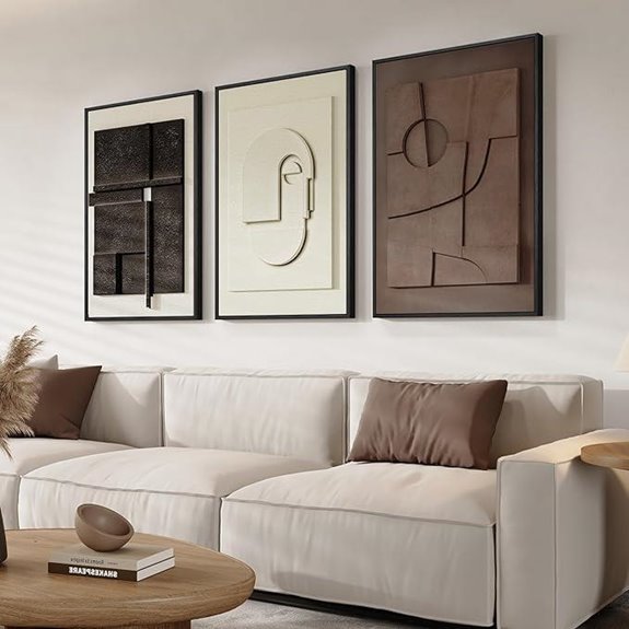 3d textured framed set