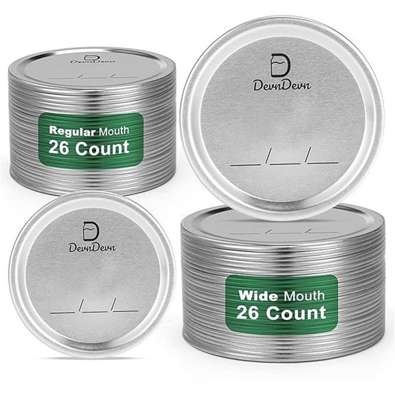 52 pack regular and wide mouth canning lids
