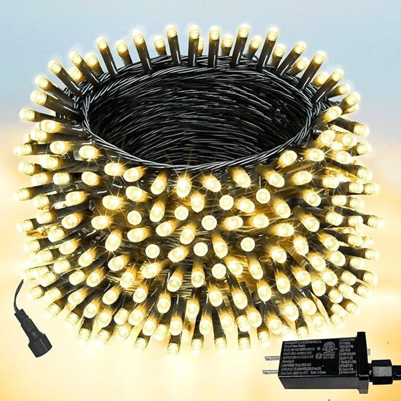 75 8 ft warm white led christmas lights