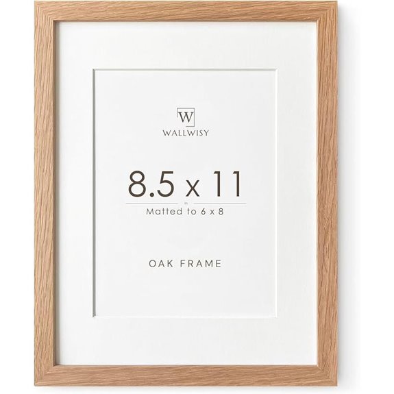 8 5x11 solid oak frame with mat