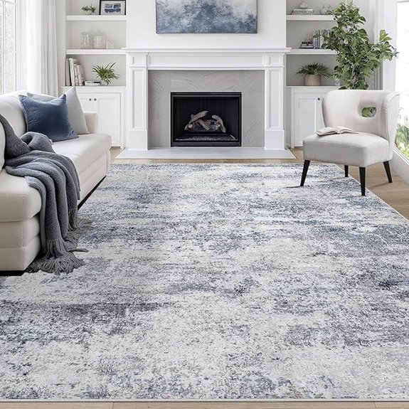 8x10 washable abstract rug