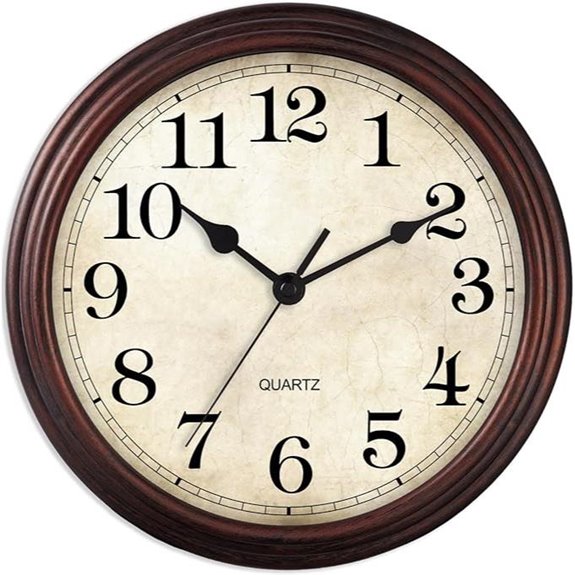 9 inch bronze silent clock