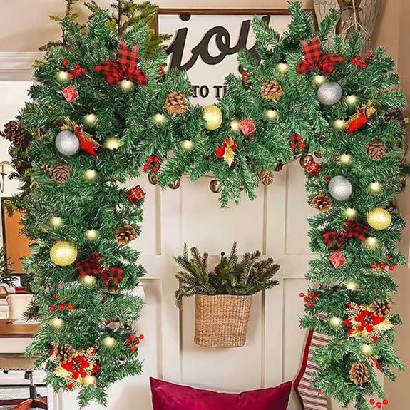 9ft pre lit garland with lights