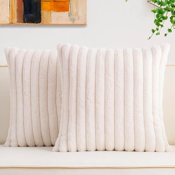 aegero faux fur pillow covers