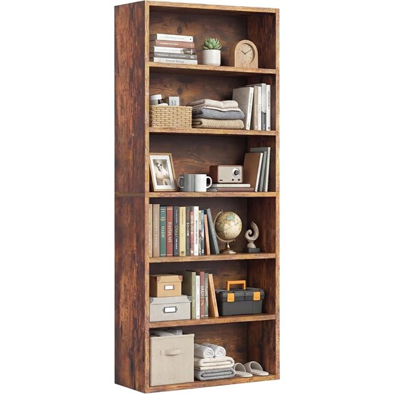 alpen 63 inch rustic brown bookshelf