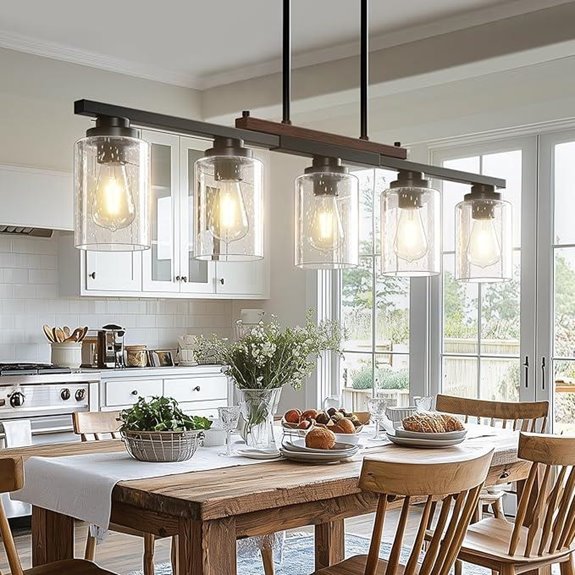 10 Best Kitchen Island Lighting for 2026 4 amico farmhouse chandelier island