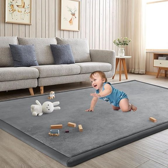 15 Best Playroom Rugs for 2026 (Soft & Stylish Picks) 10 baby play mat 50x50 1 3 thick grey foam