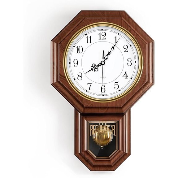 battery operated pendulum wall clock