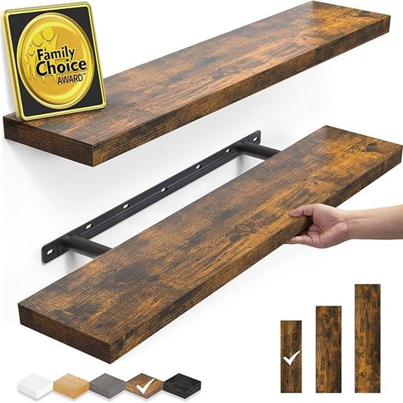 bayka farmhouse floating shelves set of 2