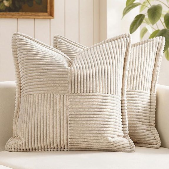 beige boho pillow covers
