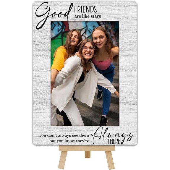 bff wooden photo frame with easel 4x6