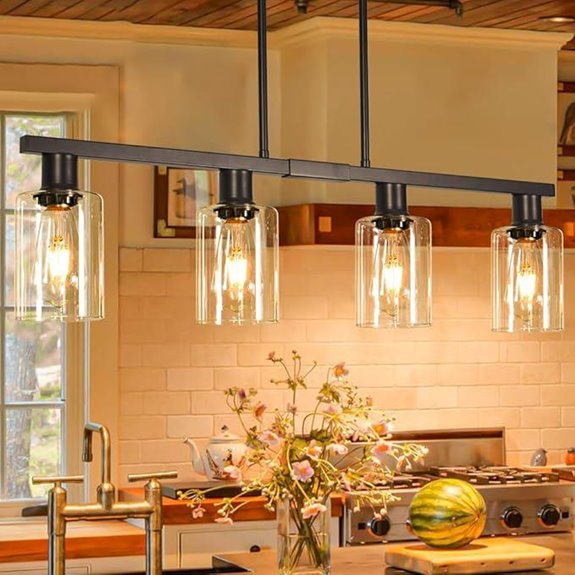 10 Best Kitchen Island Lighting for 2026 1 black farmhouse kitchen island light