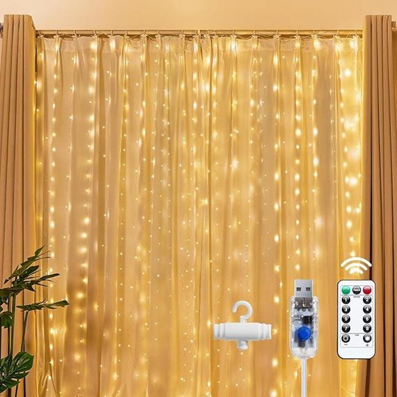 15 Best Hanging Lights for 2026 (Brighten Your Space) 4 brightown 300 led curtain lights