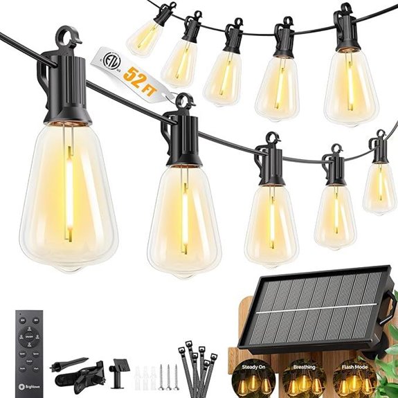 15 Best Hanging Lights for 2026 (Brighten Your Space) 10 brightown 52ft solar stringlights