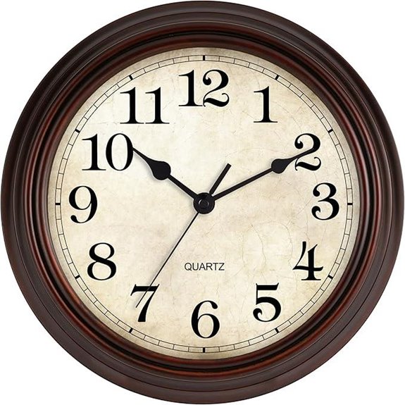 bronze silent non ticking clock