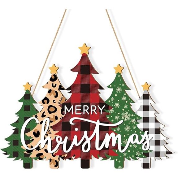 buffalo plaid wooden sign