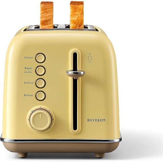 buydeem dt620 retro toaster yellow 86f8y