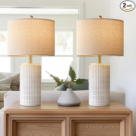 15 Best Bedside Lamps for 2026 13 cathedral matte ceramic two piece lamp set