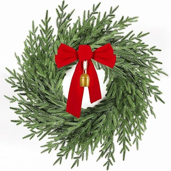 christmas wreath with bow