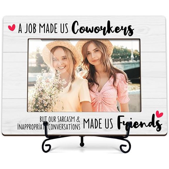 coworker best friend wood photo frame 4x6