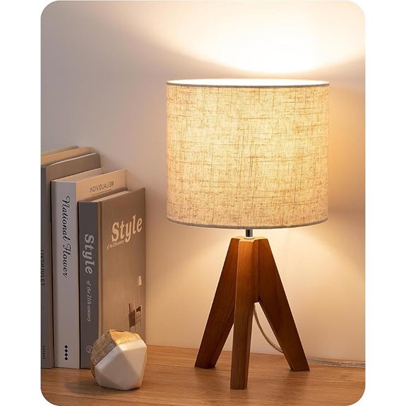 15 Best Bedside Lamps for 2026 9 edishine tripod lamp beige shade