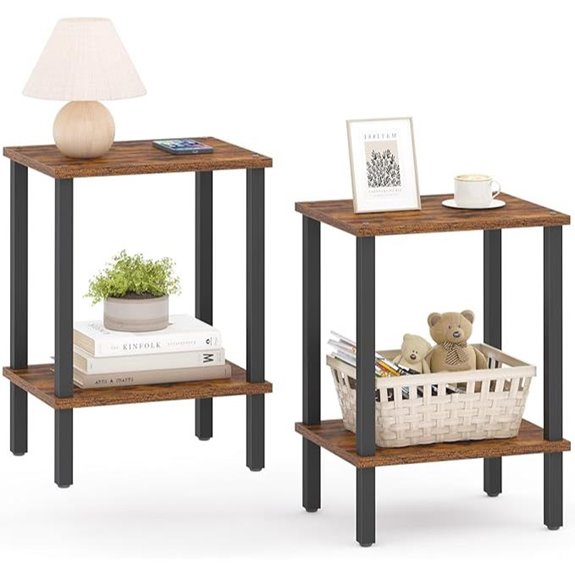 end table set with storage