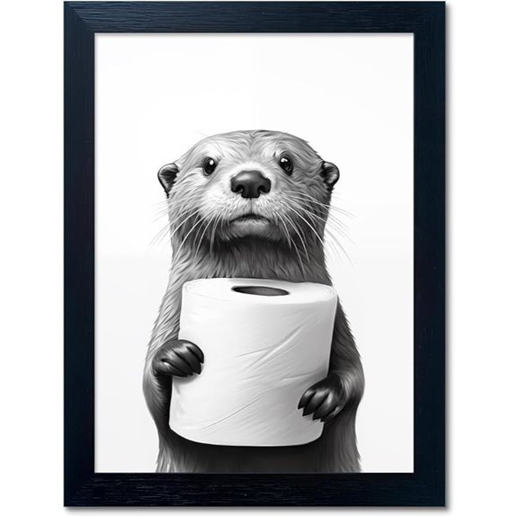 funny raccoon bathroom wall art