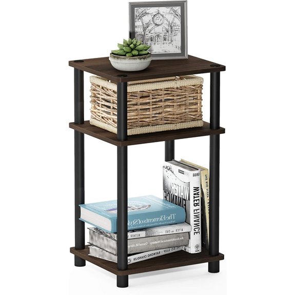 furinno table 3 tier walnut