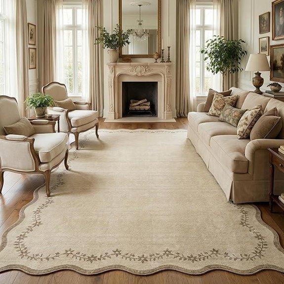 garveehome scalloped tan jute