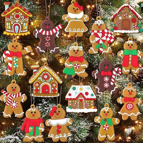 gingerbread man ornaments 16 piece