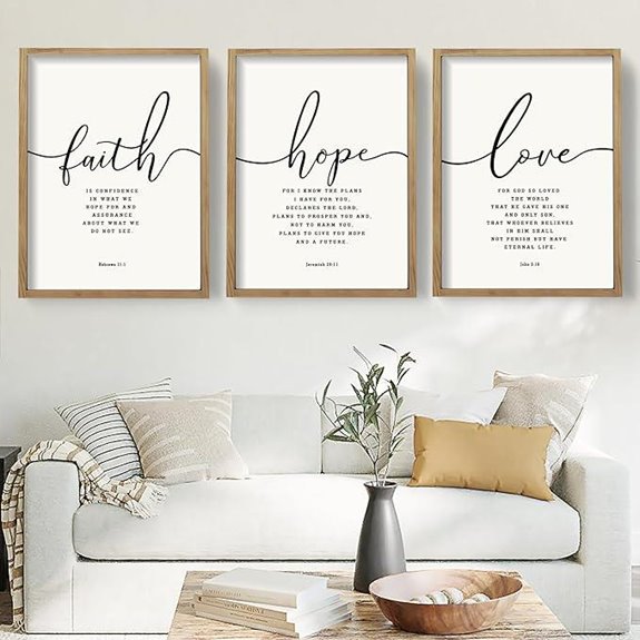 houmury 3 piece bible wall art