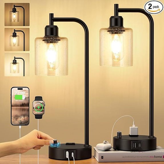 15 Best Bedside Lamps for 2026 8 industrial table lamps with usb ports