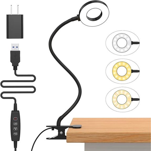 izell black desk lamp
