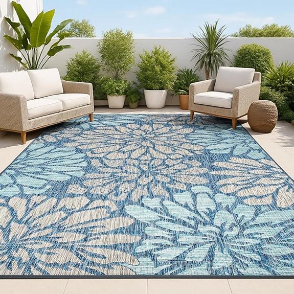 jonathan y zinnia floral rug indoors outdoors