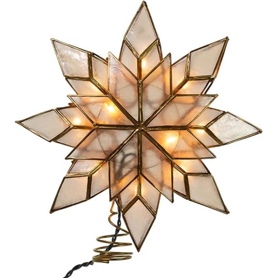 kurt adler capiz star ornaments