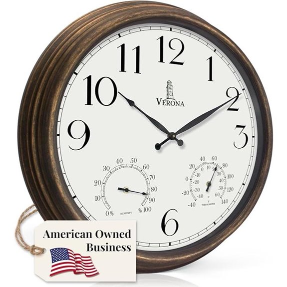 10 Best Outdoor Clocks for 2026 (Weatherproof & Stylish) 7 large outdoor wall clock with thermometer