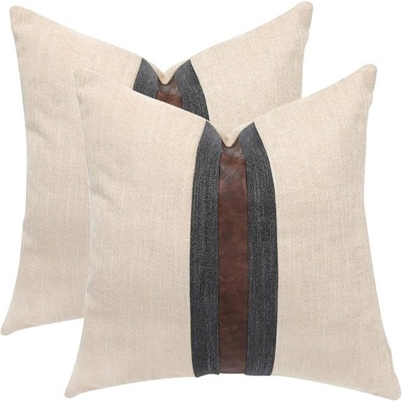leather throw pillow covers 18x18