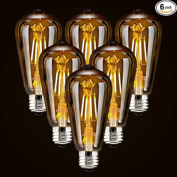led dimmable edison bulbs 6 pack