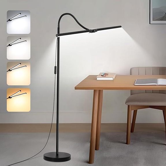 led floor lamp adjustable gooseneck