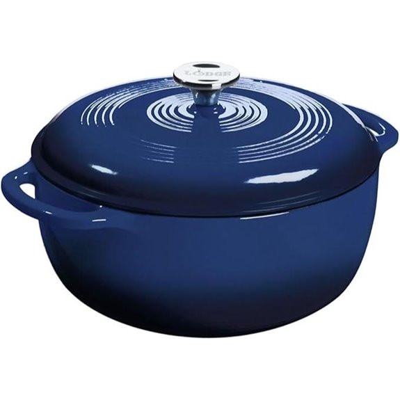 lodge enamel coated cast iron dutch oven
