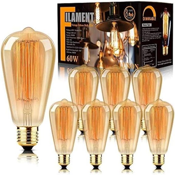 luxon 8 pack edison bulbs