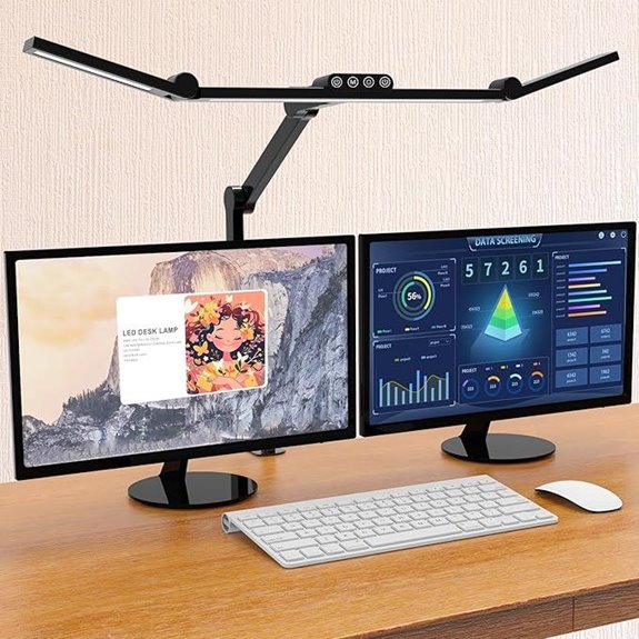 micomlan led desk lamp aluminum clamp