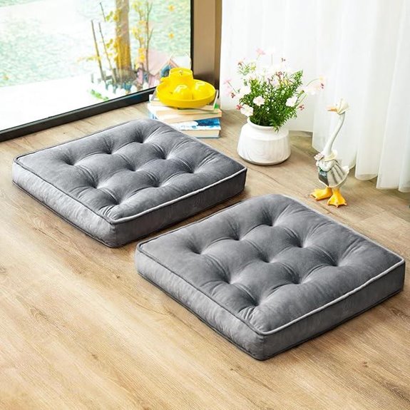 10 Best Floor Pillows for 2026 (Cozy Vibes Guaranteed) 6 middle floor pillow set of 2 20x20 grey