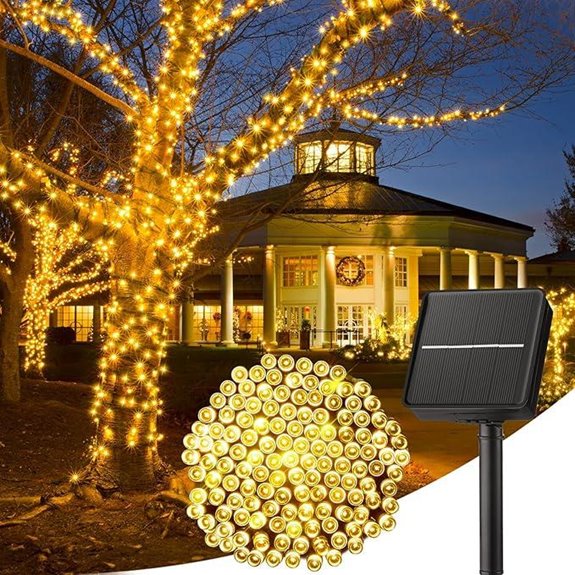 minetom outdoor solar string lights