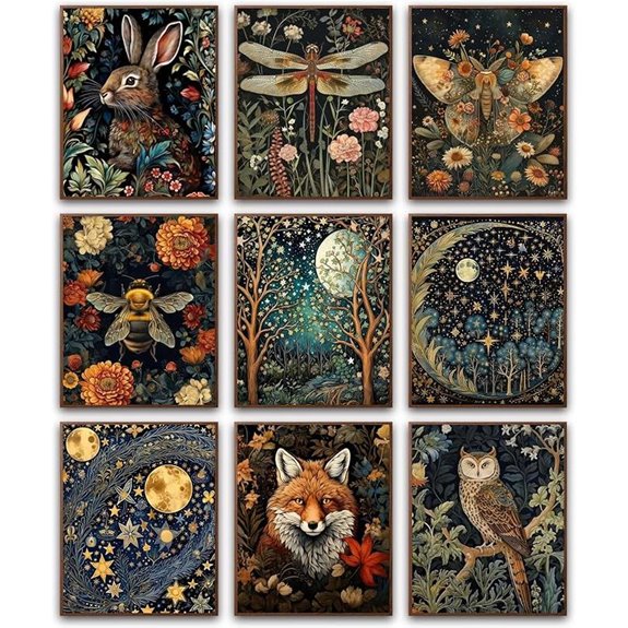 morris vintage nature canvas 9 piece display 10x8