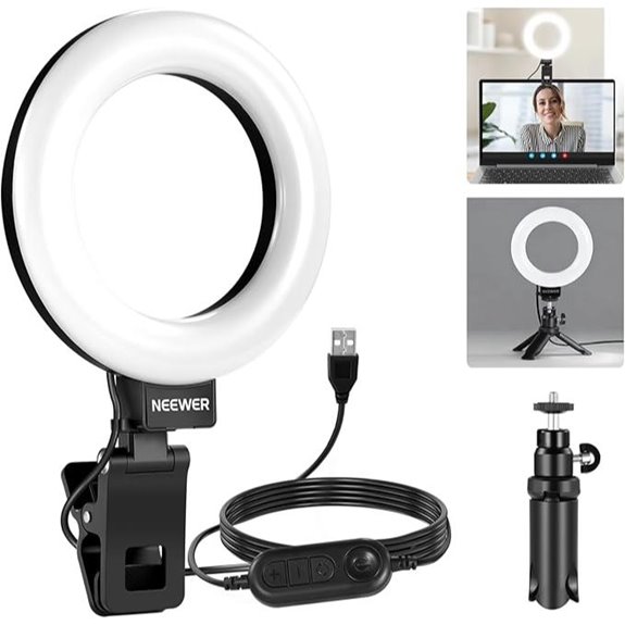 neewer 5 ring light br60 video conferencing kit