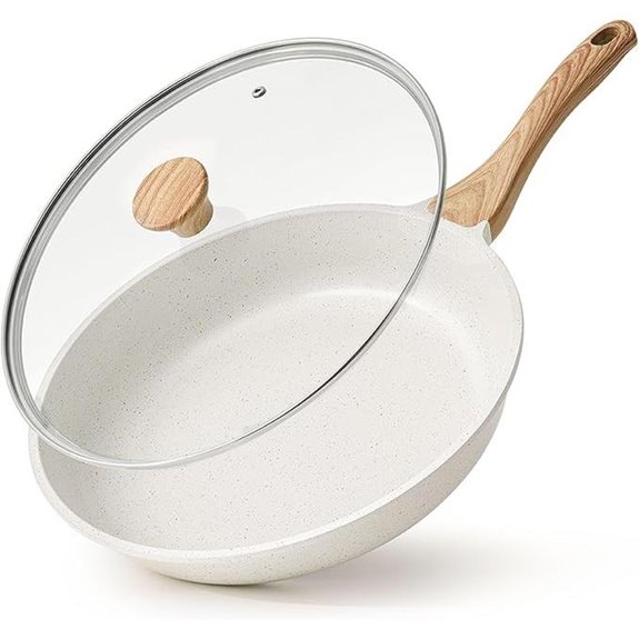 nonstick ceramic frying pan with lid